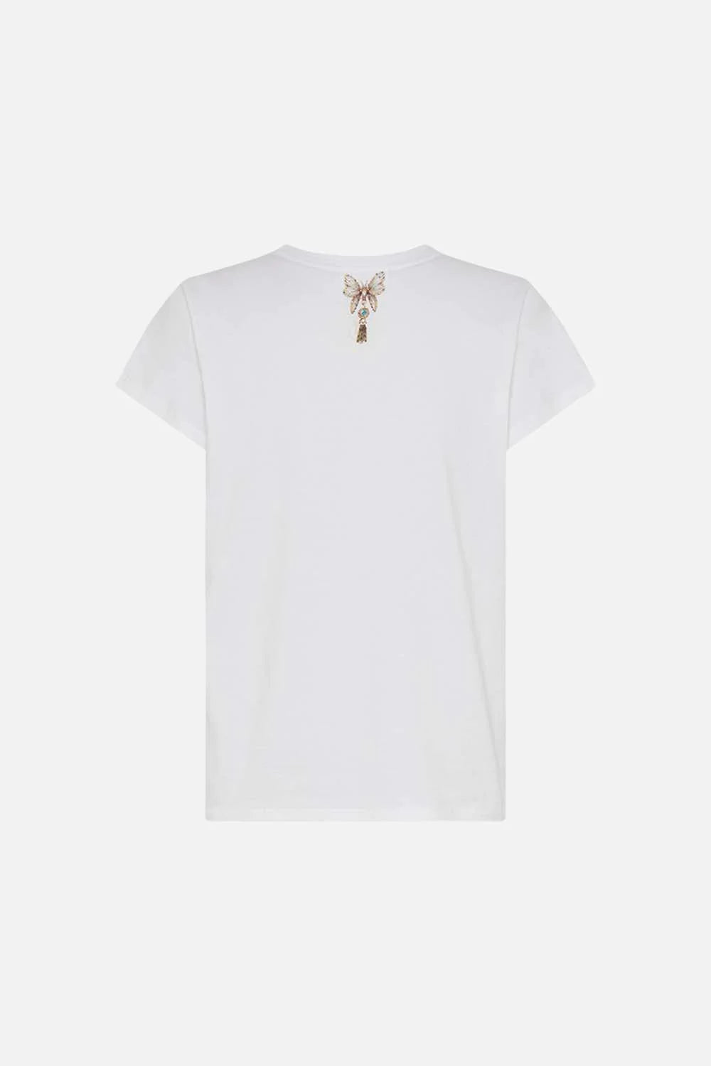 Slim Fit Round Neck T-Shirt, White Looking Glass Houses