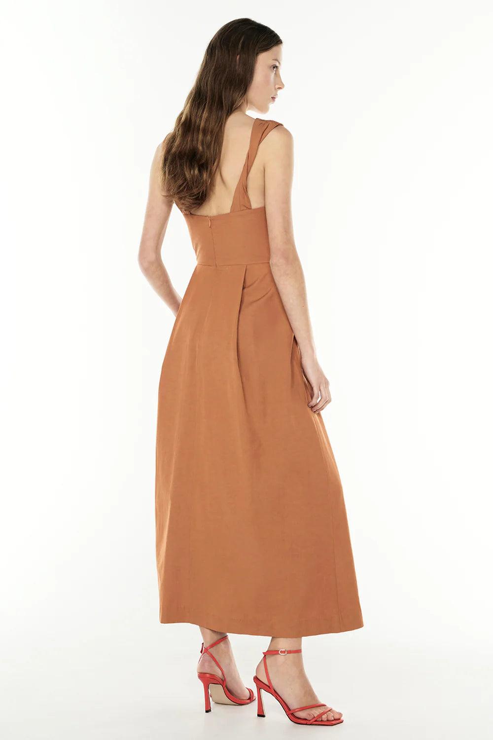 Under the sun maxi dress, chestnut