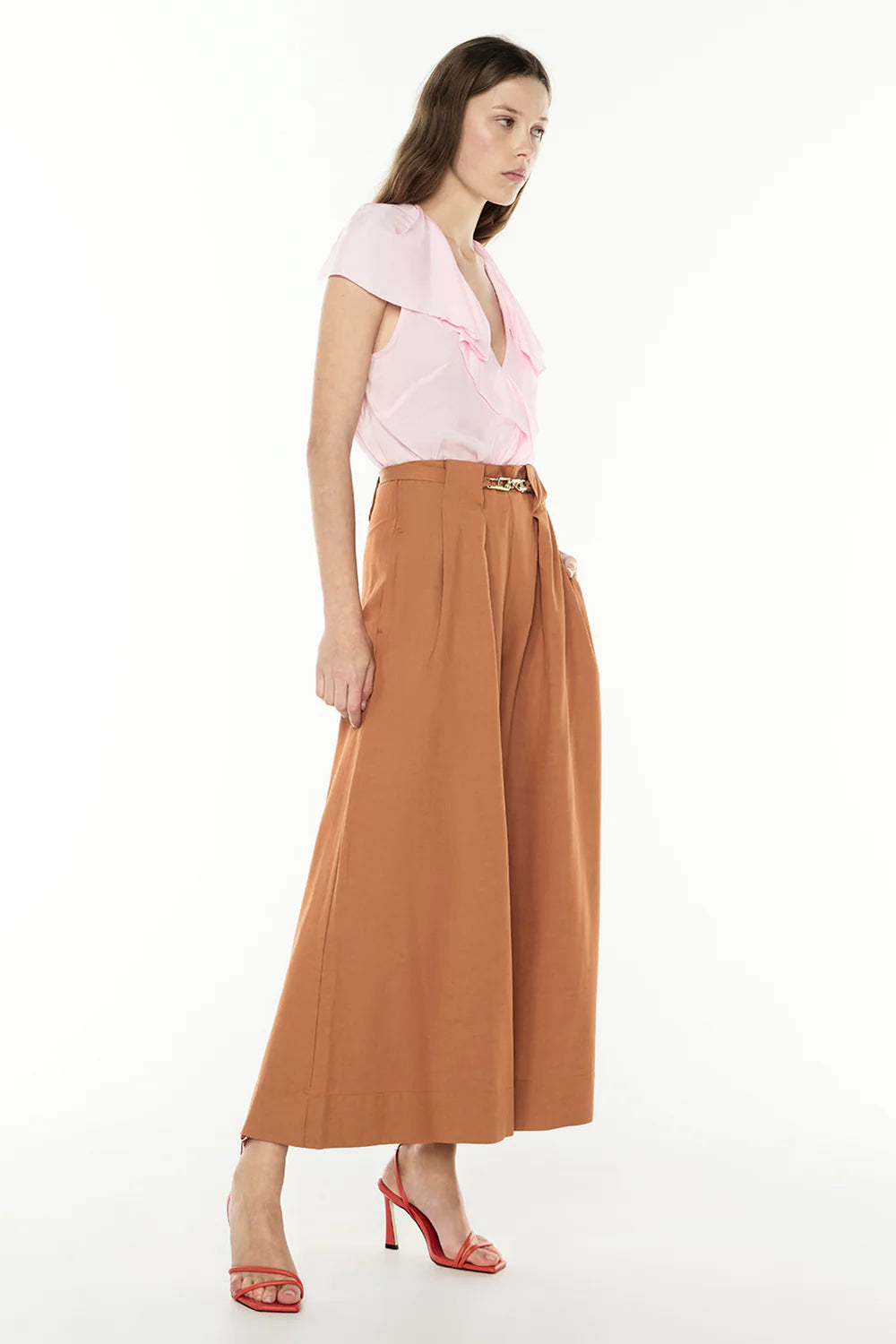 Under the sun culotte, chestnut