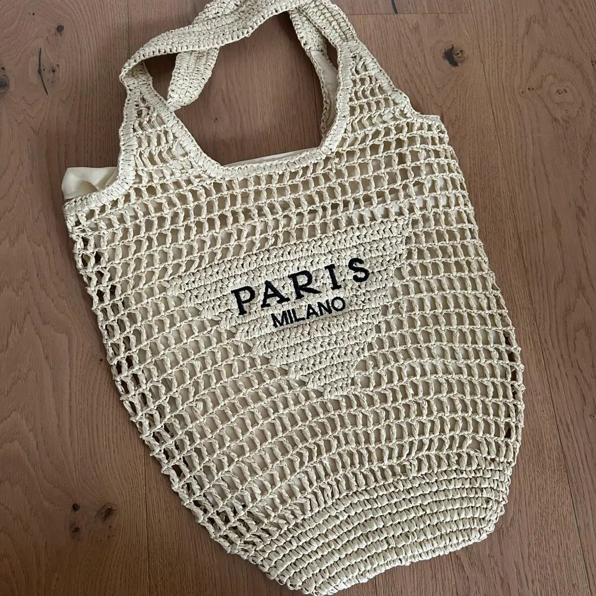 Louise raffia tote