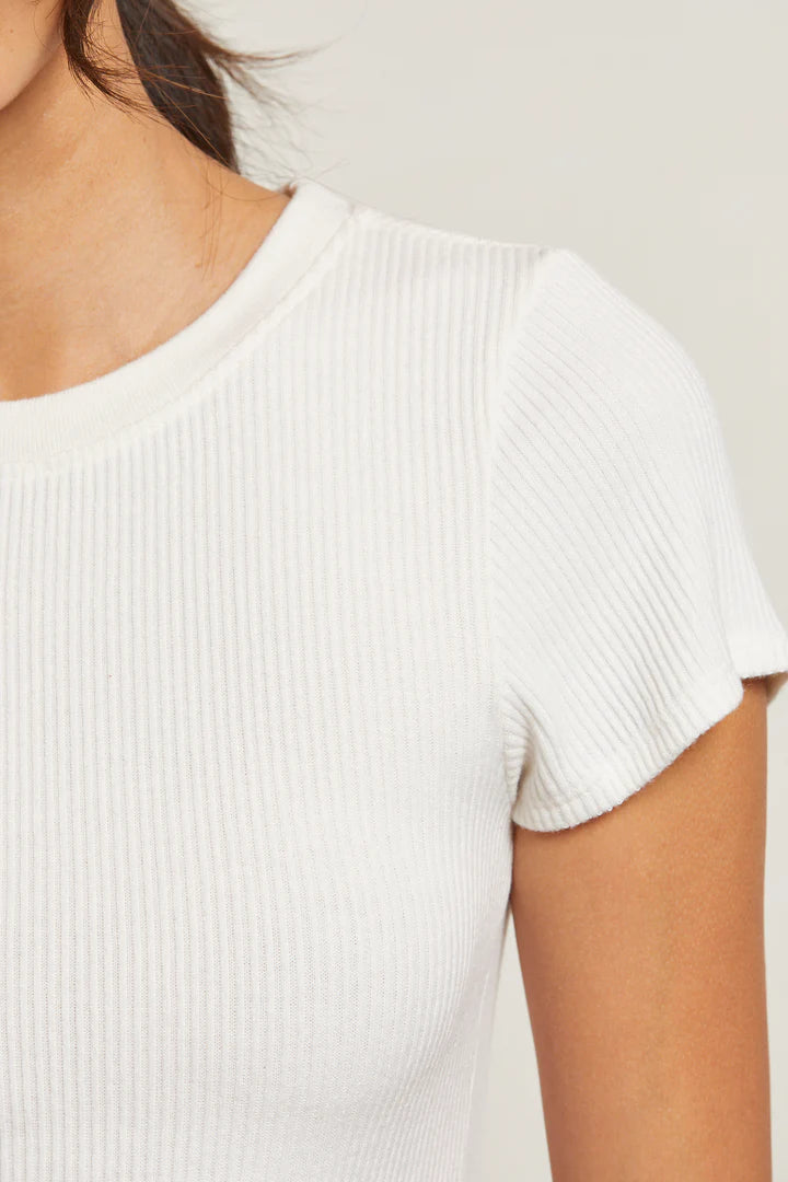 Gabby rib tee, sugar