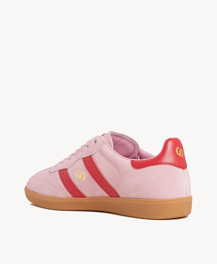 2001 parallel sneaker, pink/red