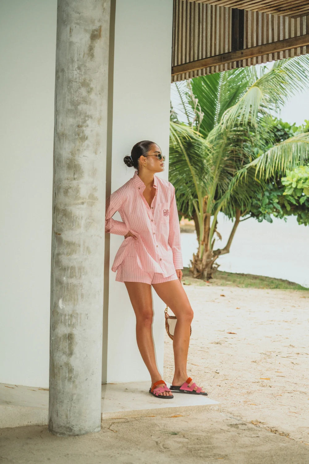 Ajja pocket shirt, blush pink