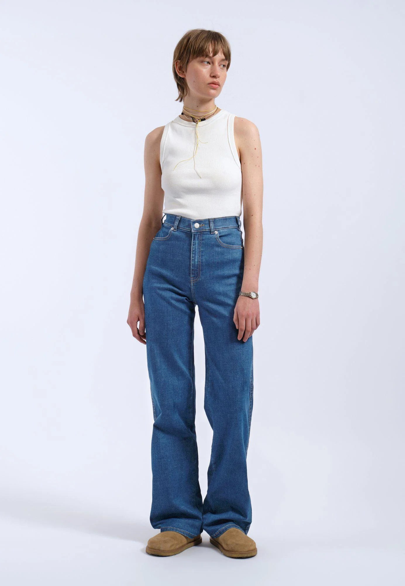 Moxy straight jeans, plain mid vale