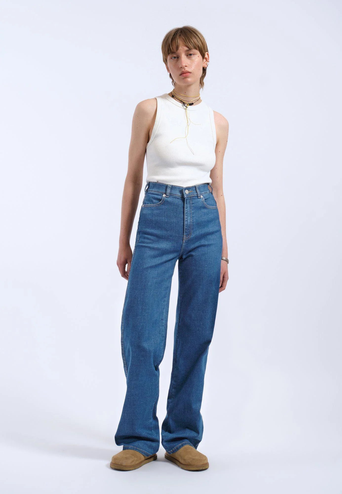 Moxy straight jeans, plain mid vale