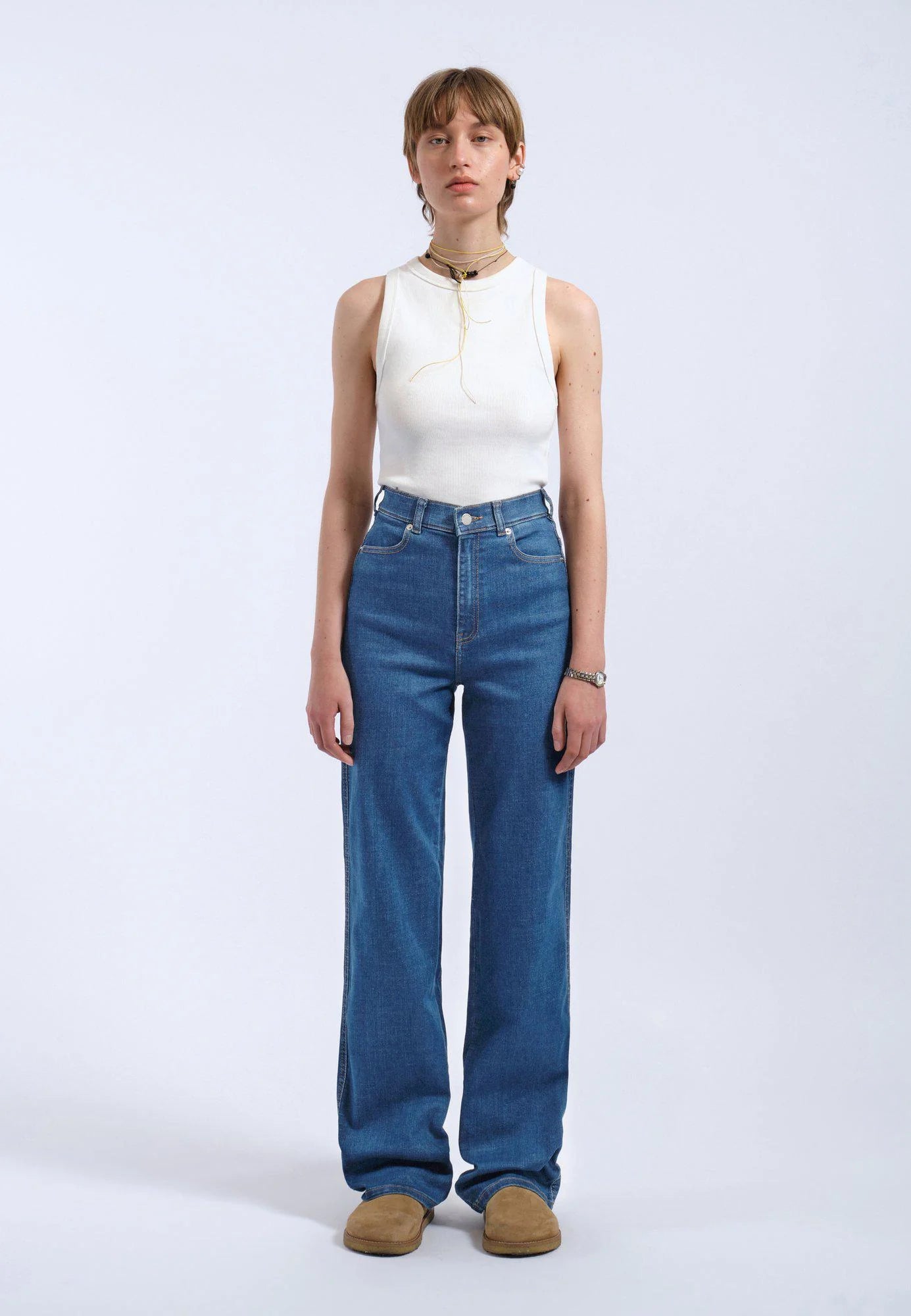 Moxy straight jeans, plain mid vale