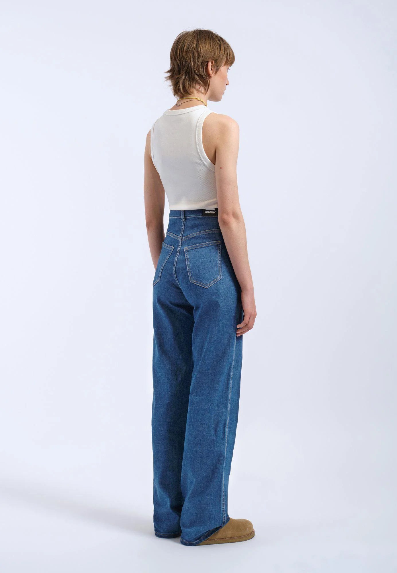Moxy straight jeans, plain mid vale