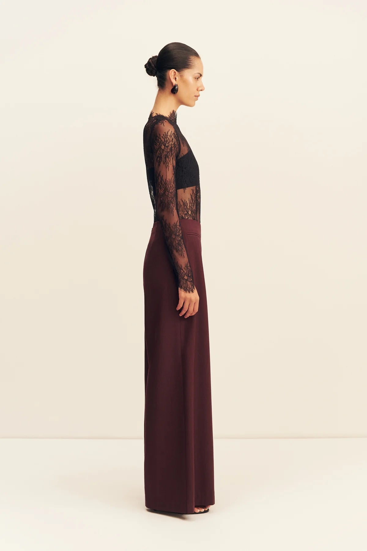 Asher wide leg pant, berry