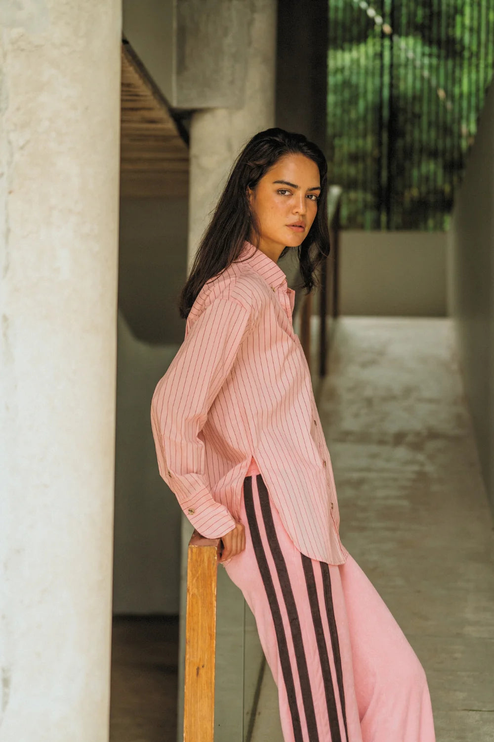 Ajja pocket shirt, blush pink