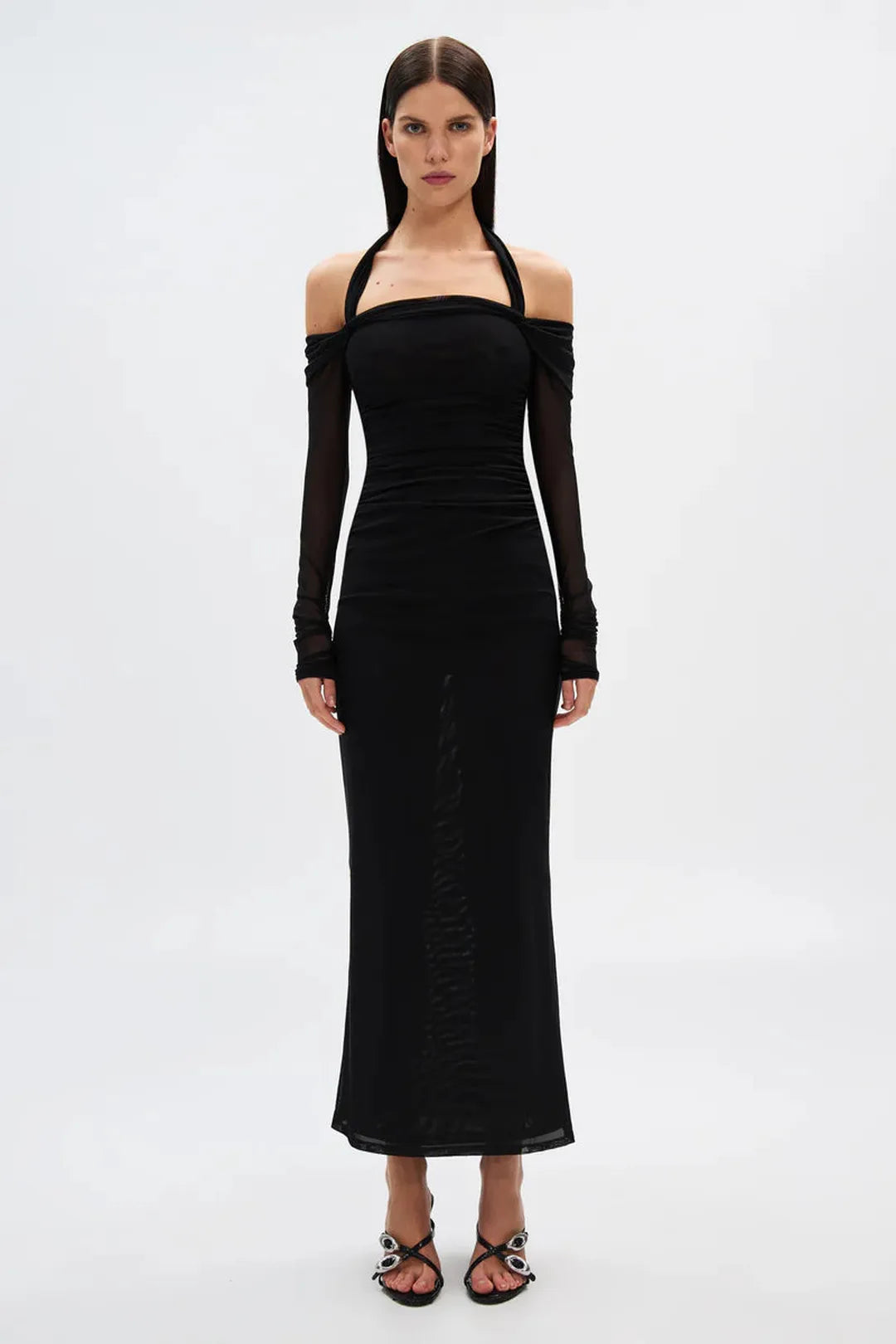 the sonnet mesh dress, black