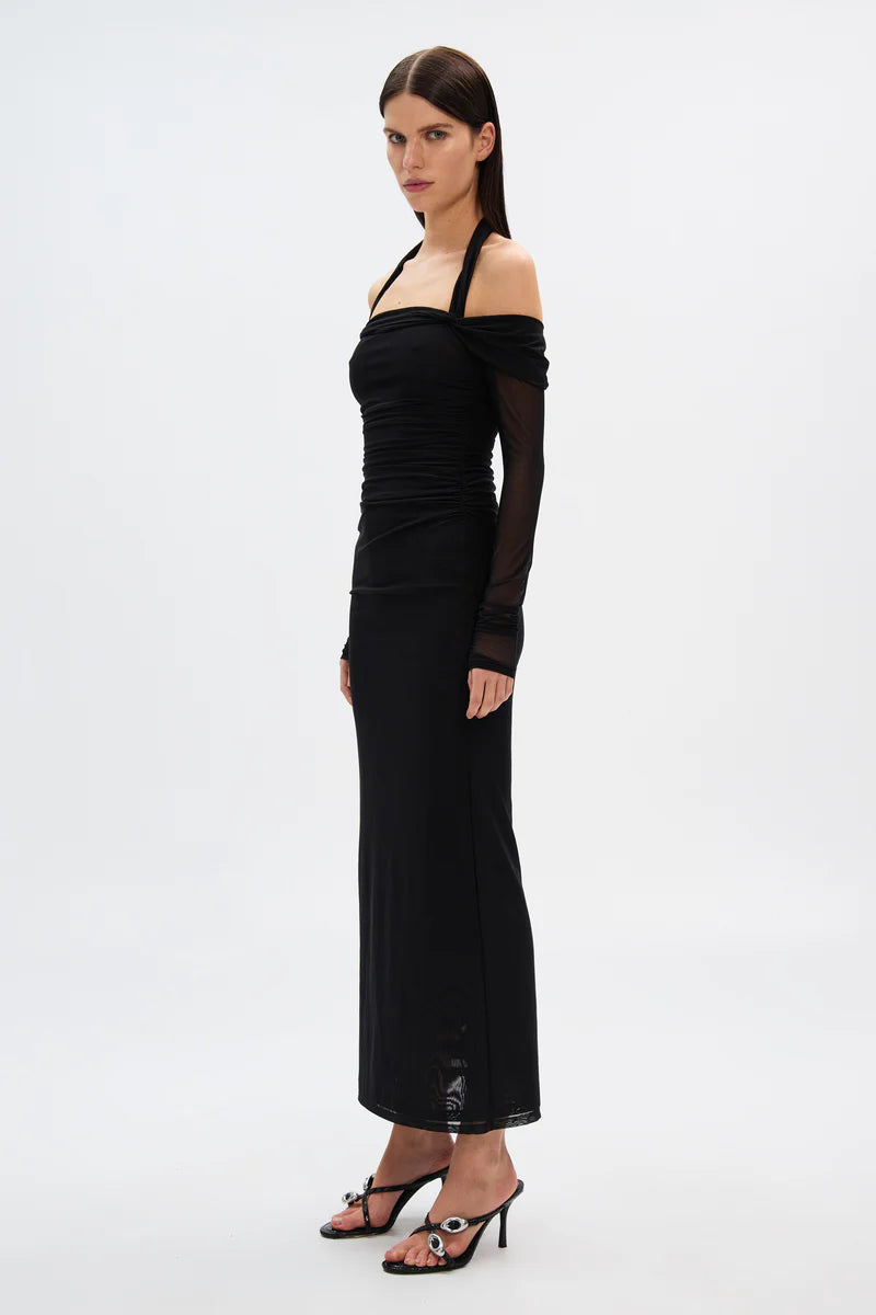the sonnet mesh dress, black