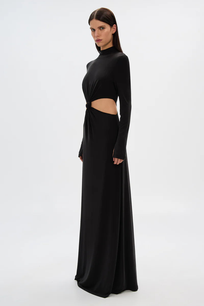 The odyssey cupro dress, black