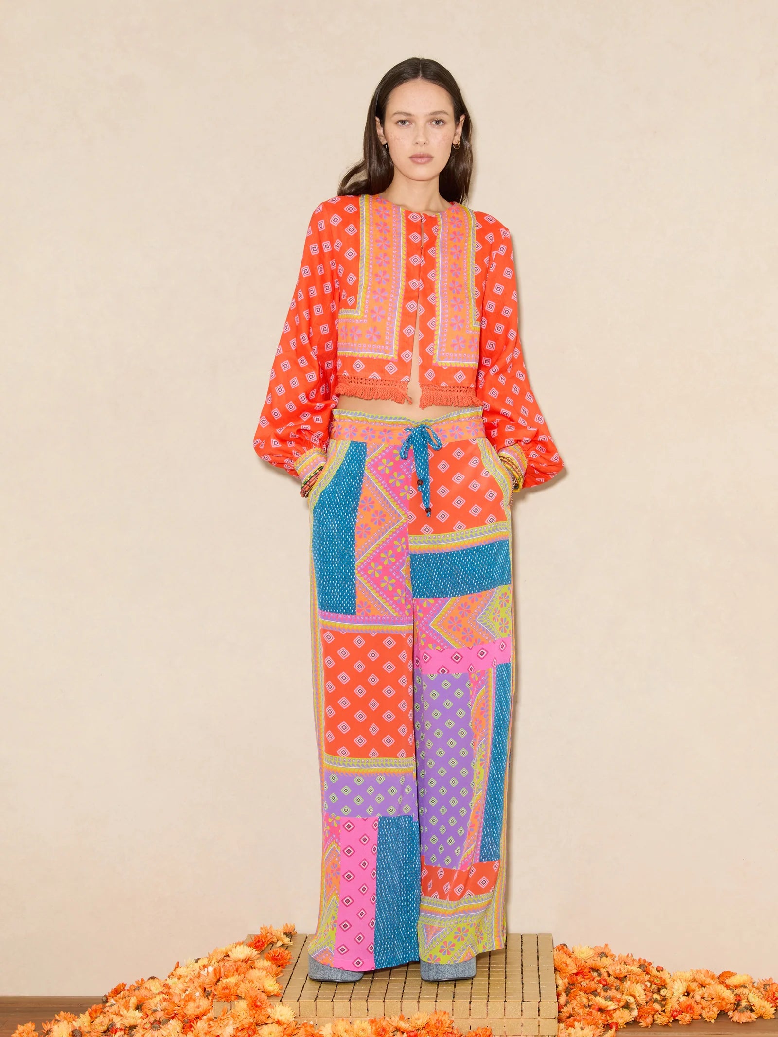 Rani silk wide leg pant