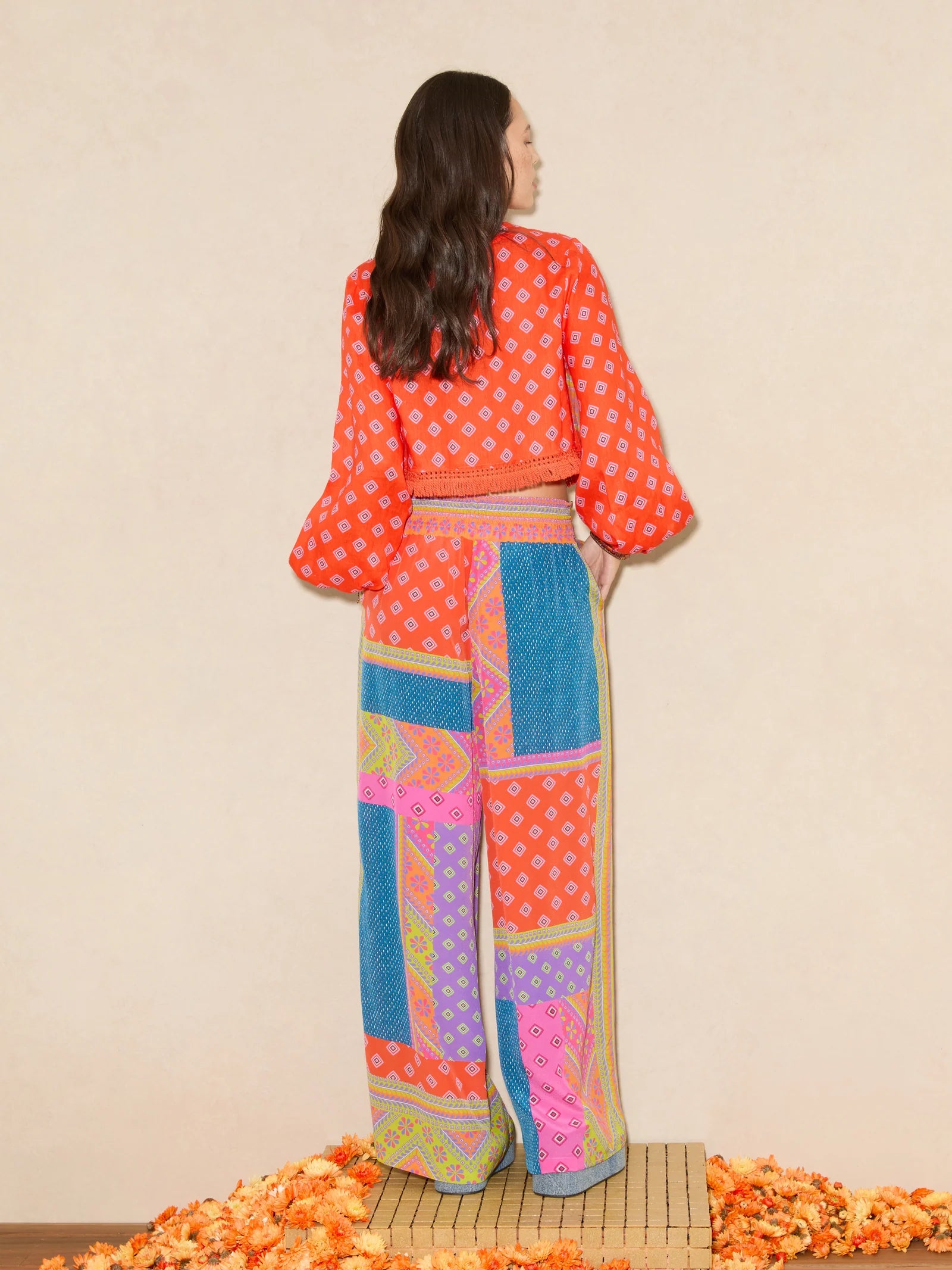 Rani silk wide leg pant