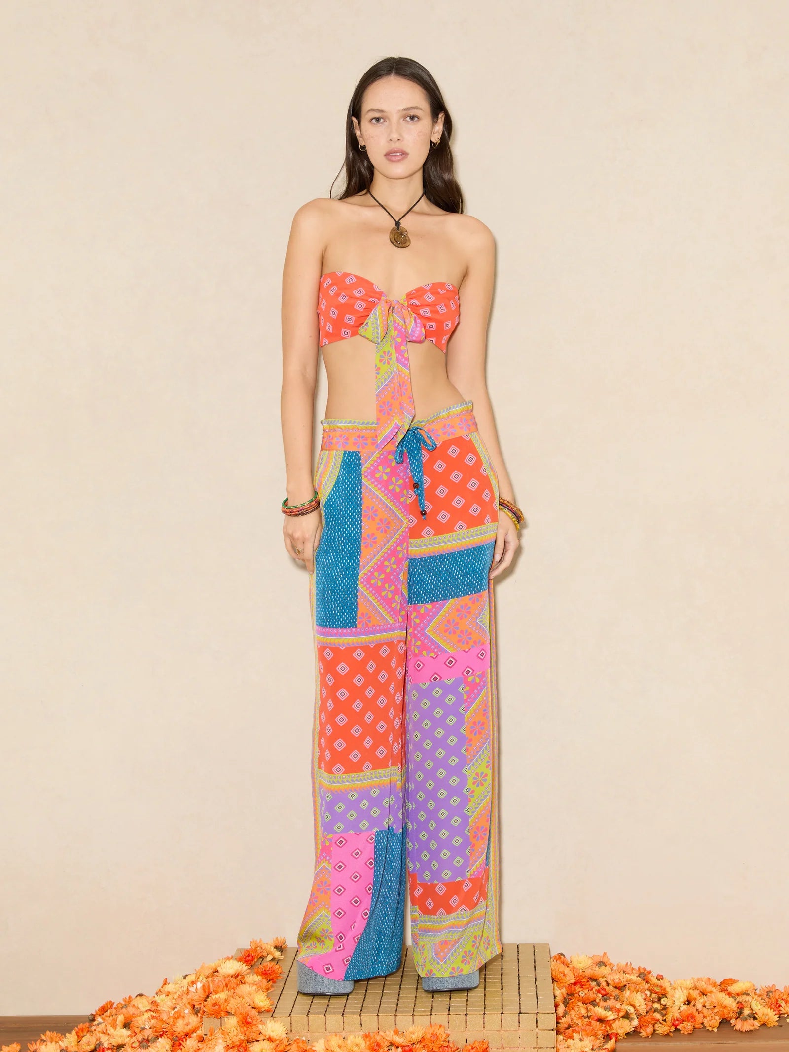Rani silk wide leg pant