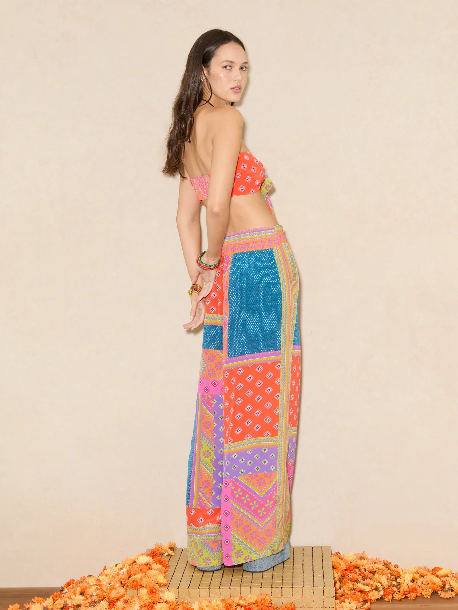 Rani silk wide leg pant
