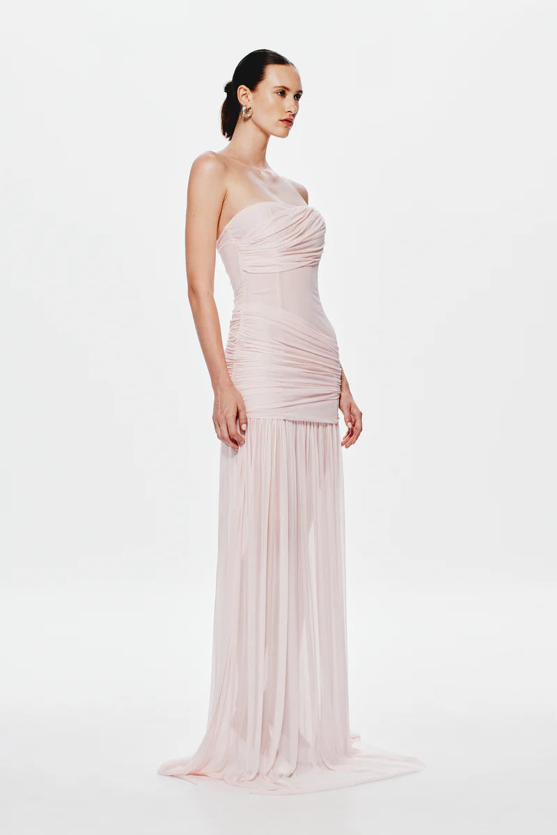 Ember wrapped dress, dusty pink