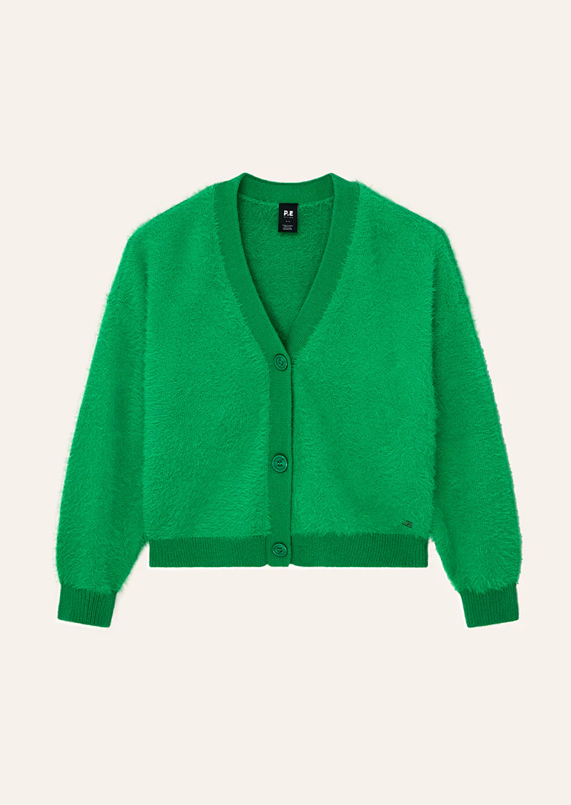 greenpoint knit cardi, kelly green