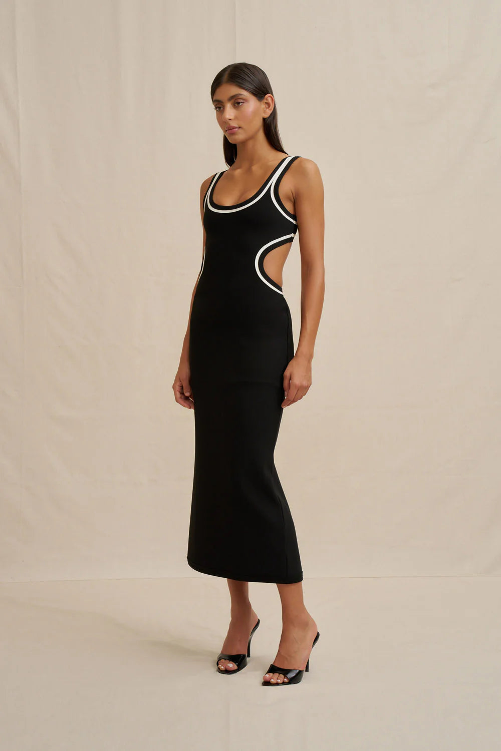 Milly cut out midi dress