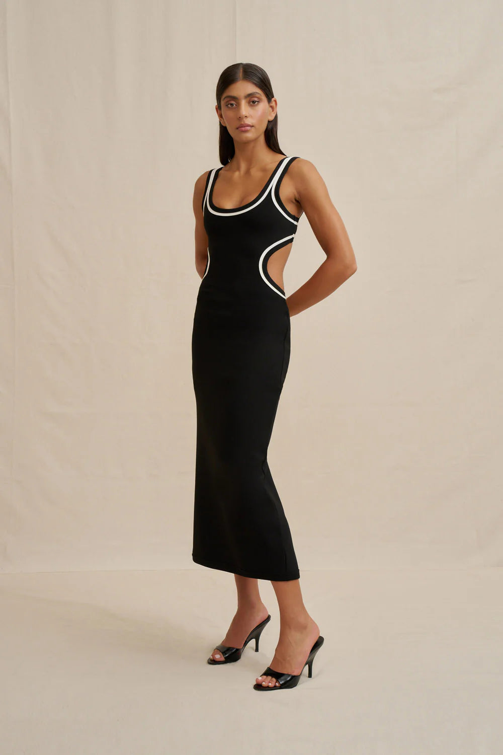 Milly cut out midi dress