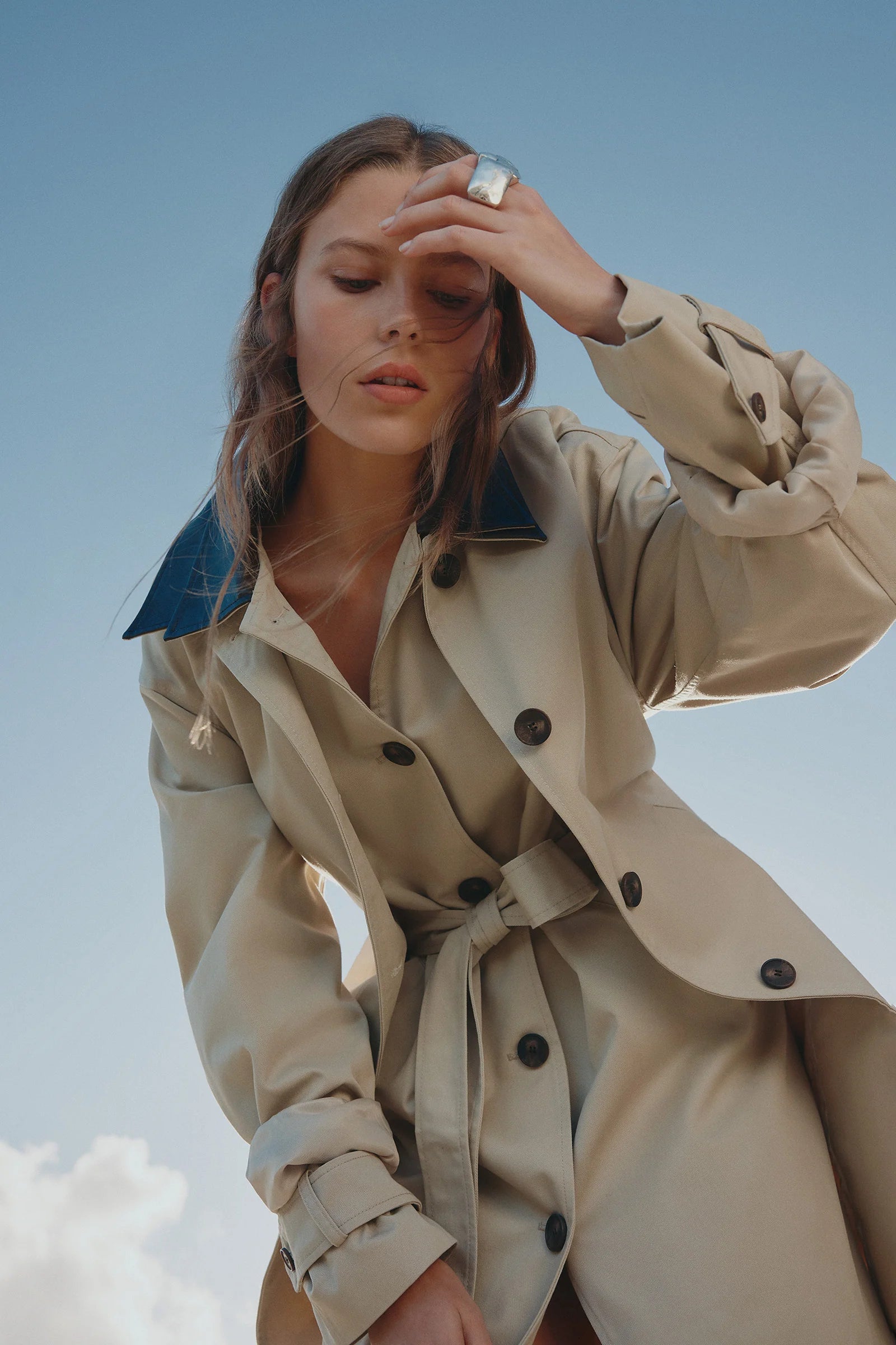 Vanita car coat, fawn