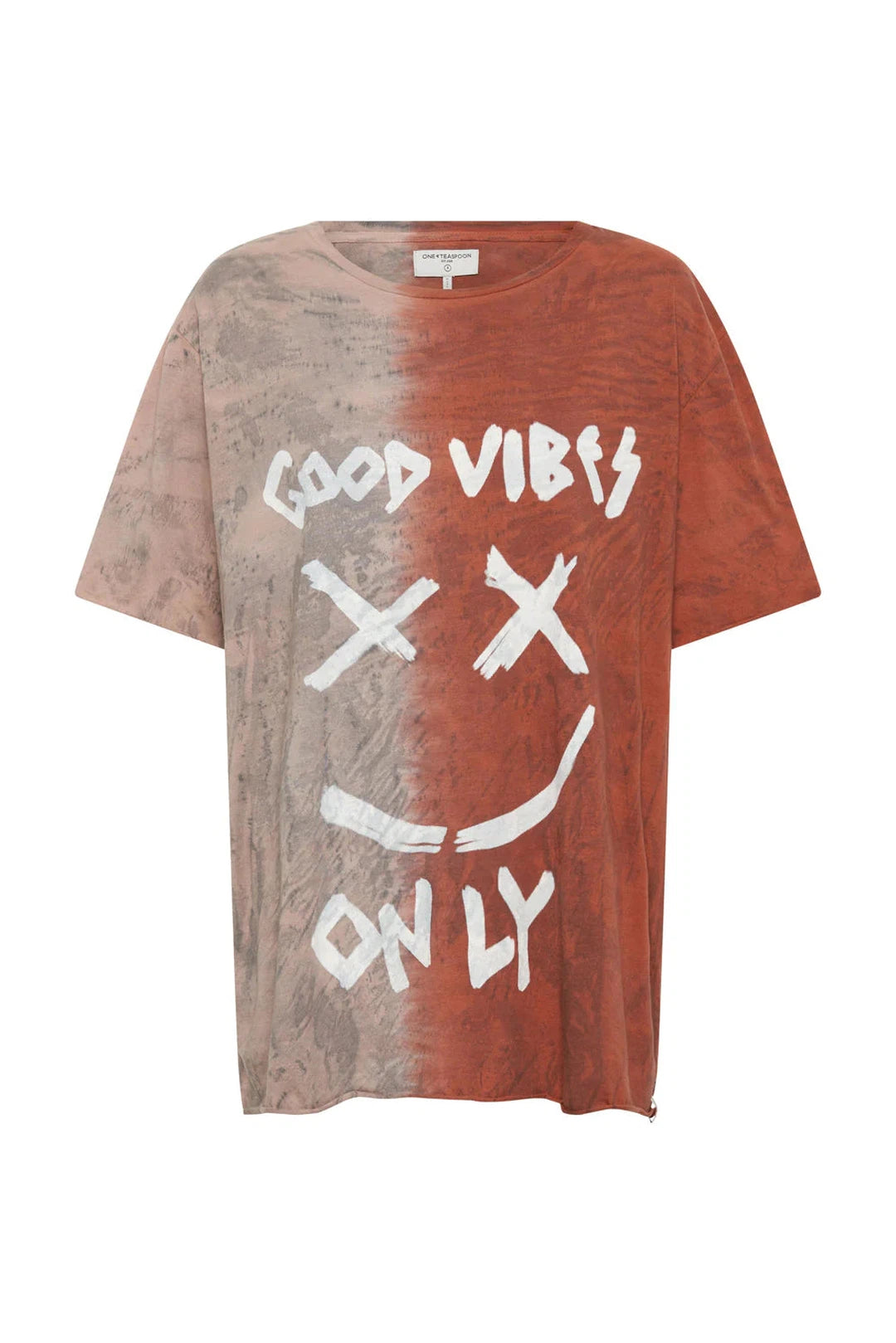 Good vibes only oversized hand dyed tee