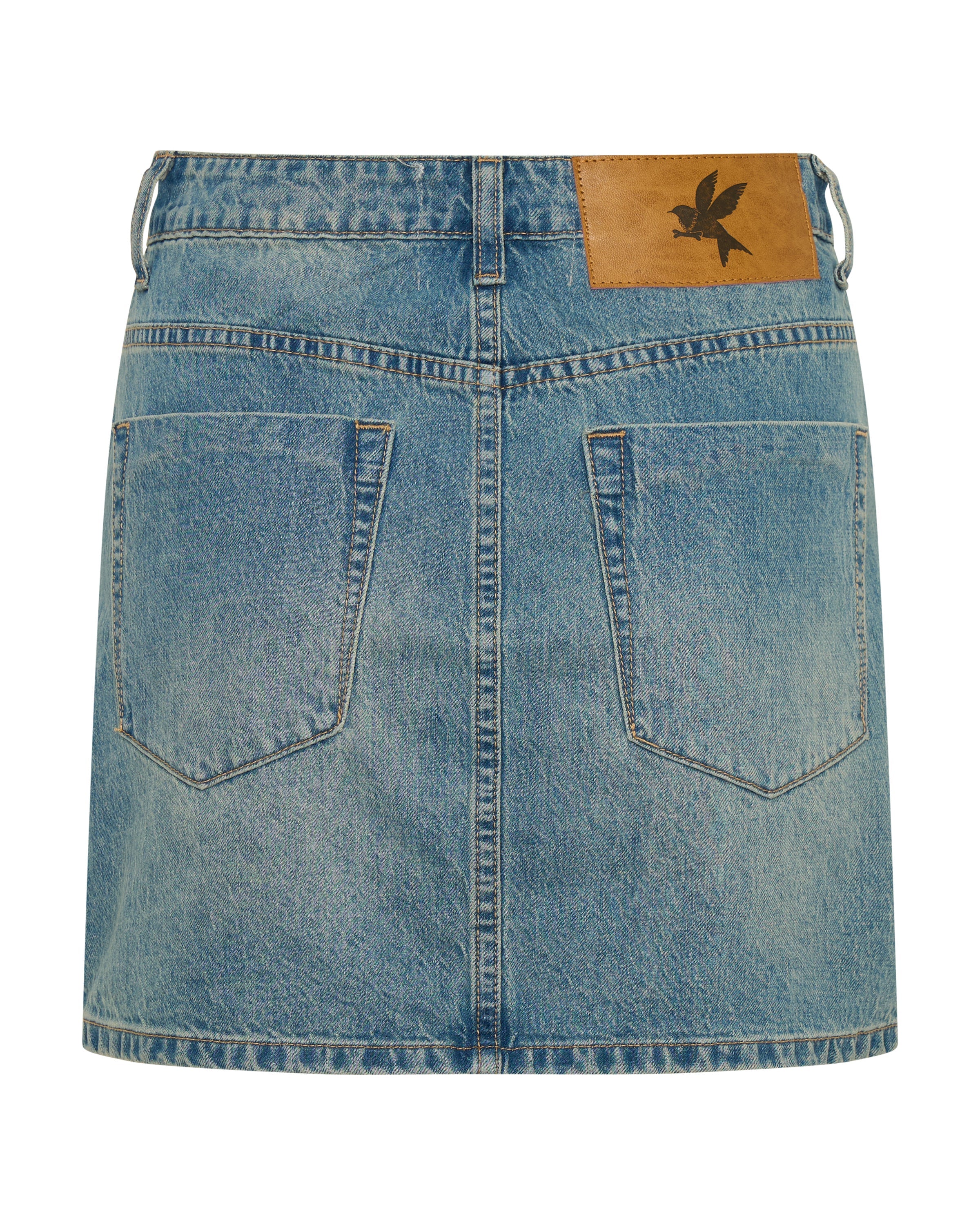 2020 High Waist Mini Denim Skirt, Texas Blue
