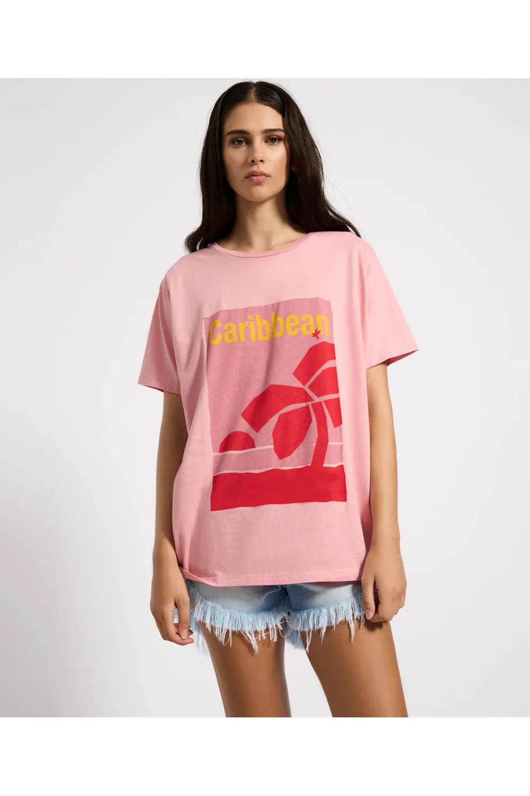 Caribbean boyfriend tee, pink