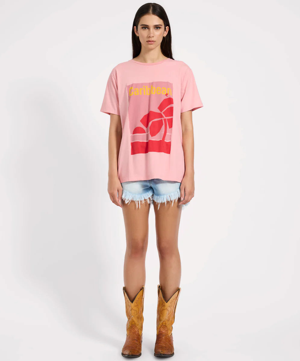 Caribbean boyfriend tee, pink