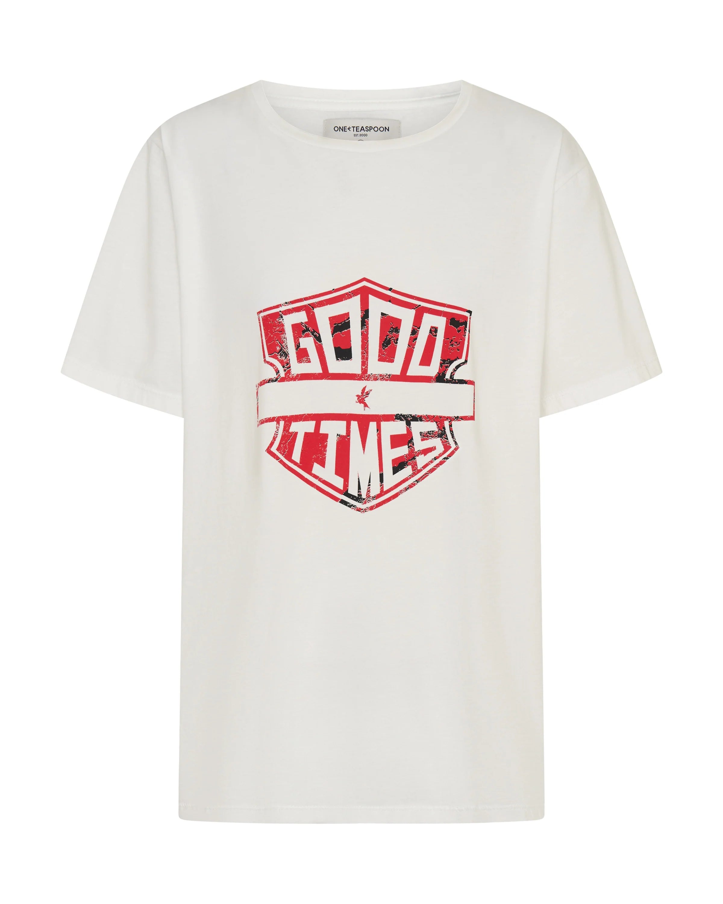 Good times boyfriend tee, white