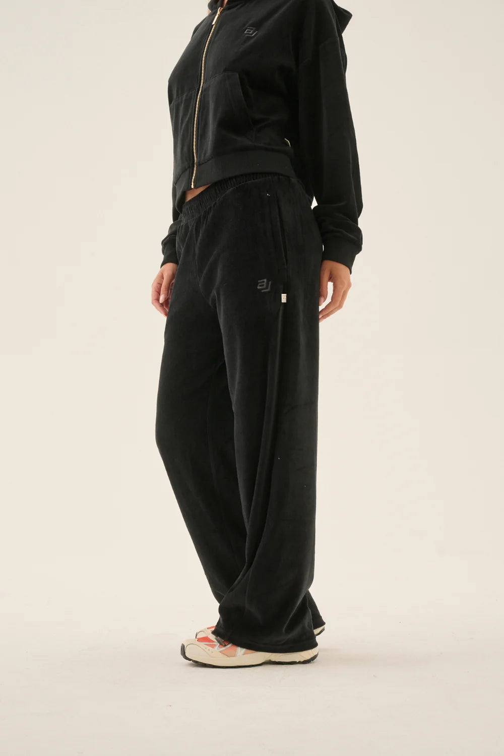 Aj velour trackpant, noir