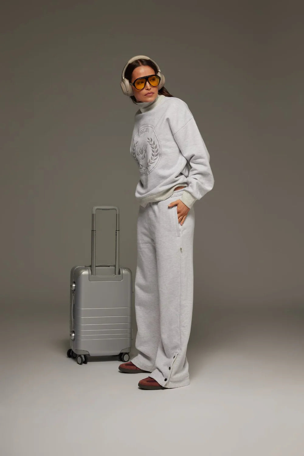 Snap hem trackpant, cloud
