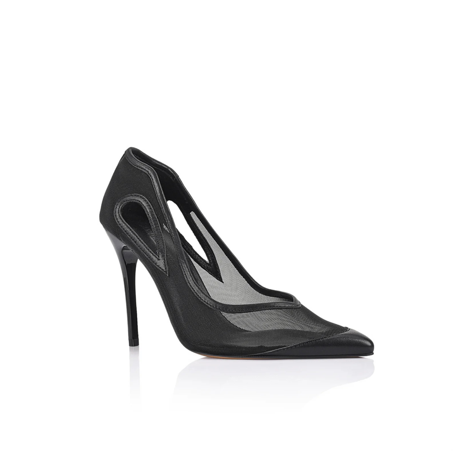 catherine pump, black mesh