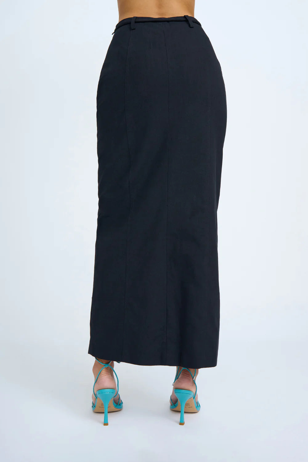 Asami pocket pencil skirt, black