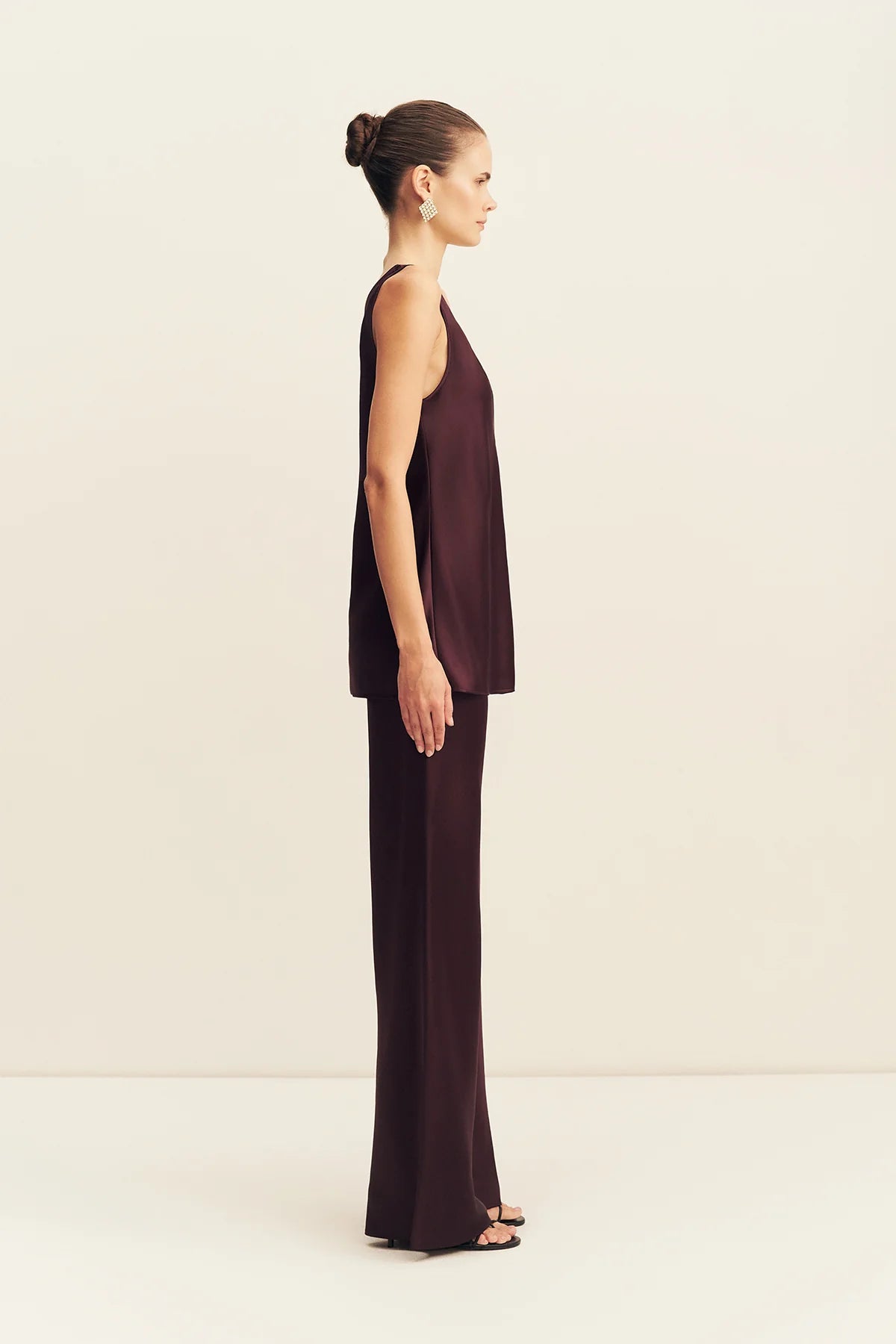 Savanna bias cut pant, plum