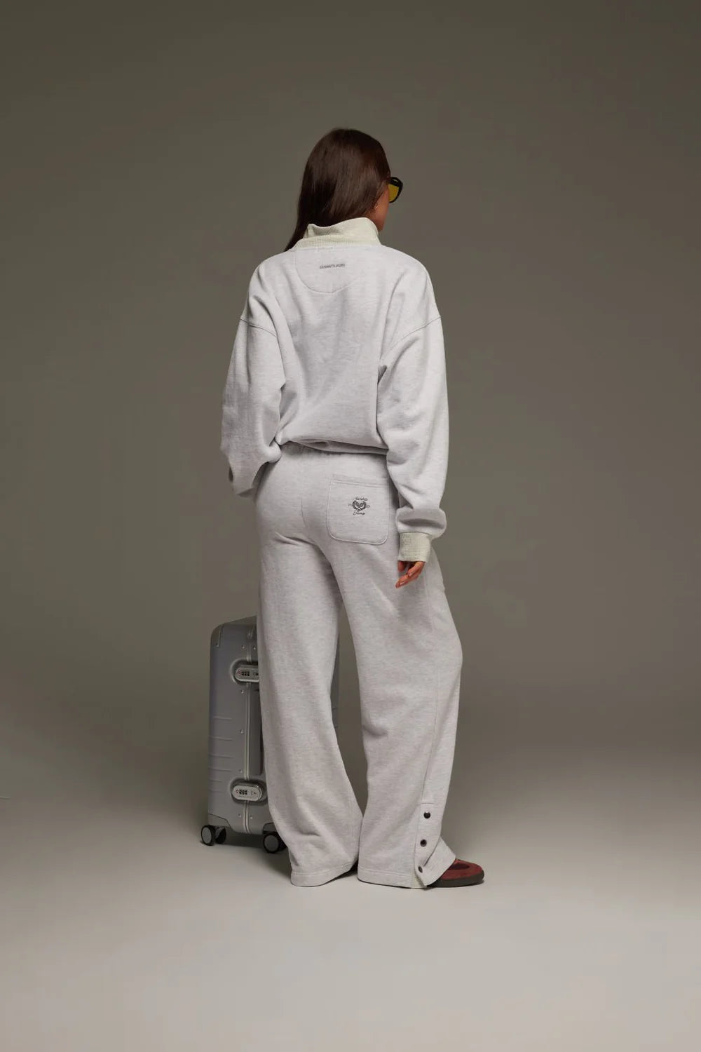 Snap hem trackpant, cloud