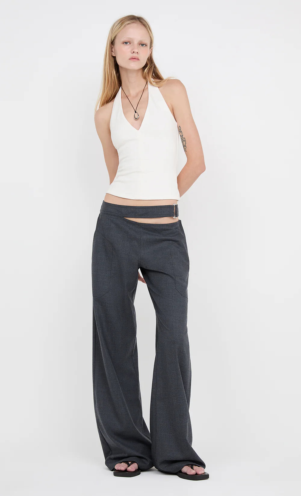Ione halter top, Ivory