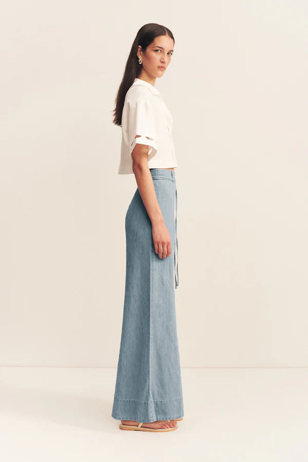 ellsworth palazzo pants, bleached blue