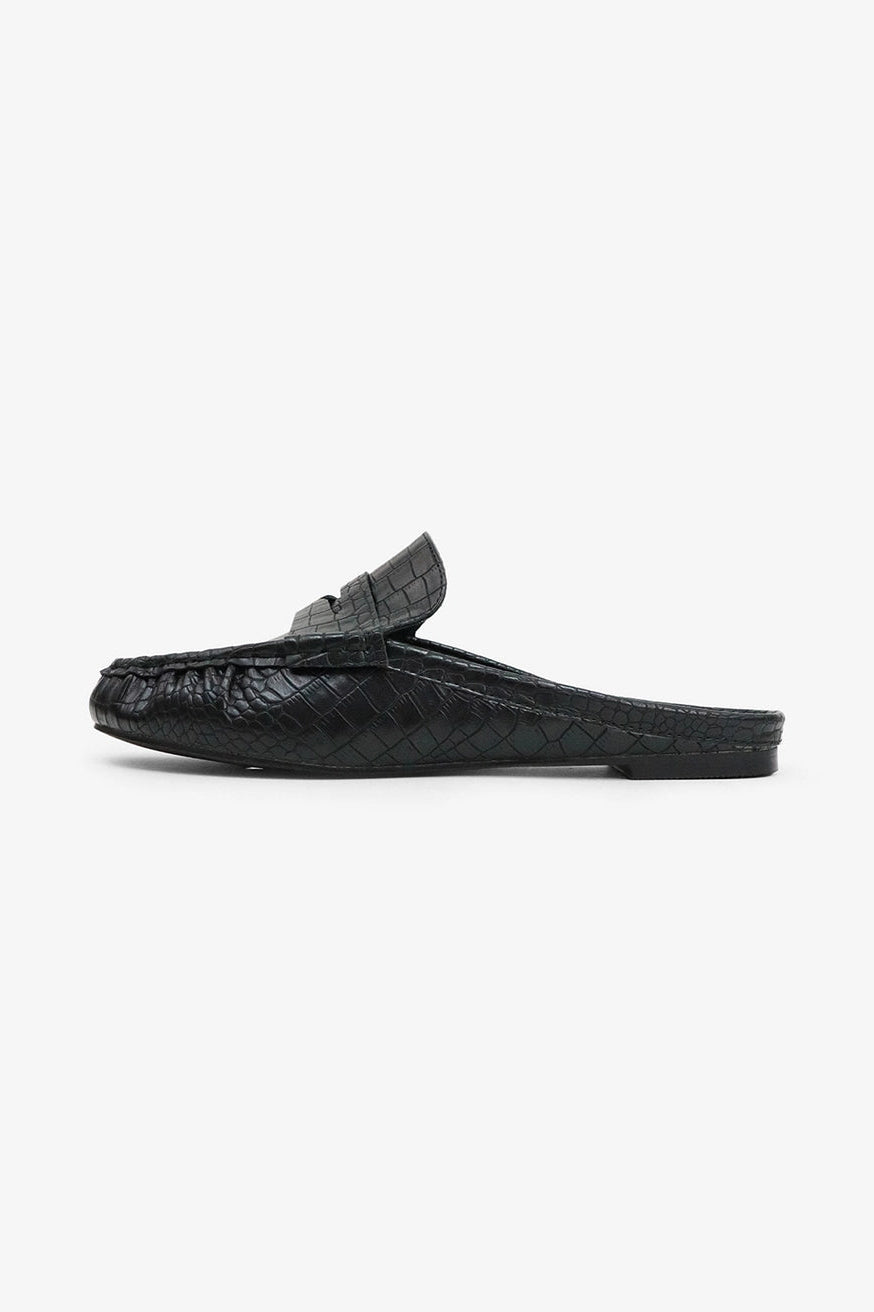 Chrissy Slip on loafer, black croc