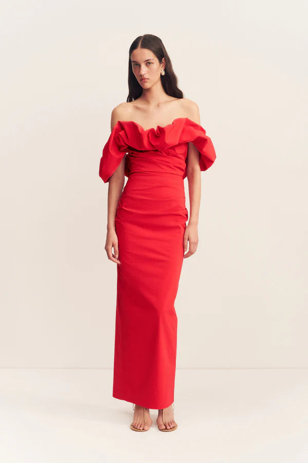 Campbell Off Shoulder Bubble Maxi Dress