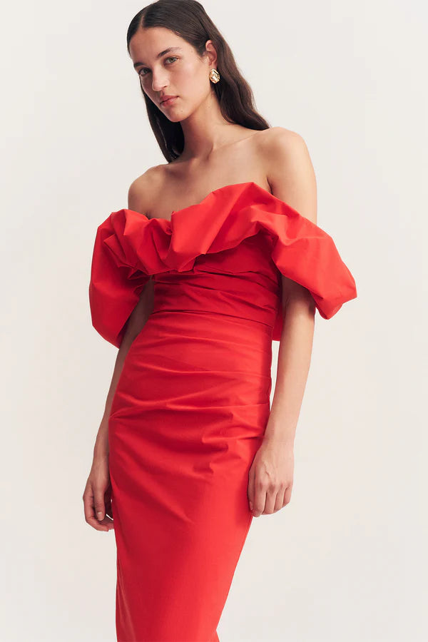 Campbell Off Shoulder Bubble Maxi Dress