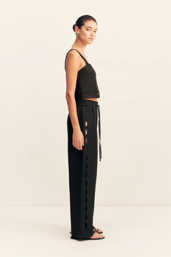 birdie scallop pant - black