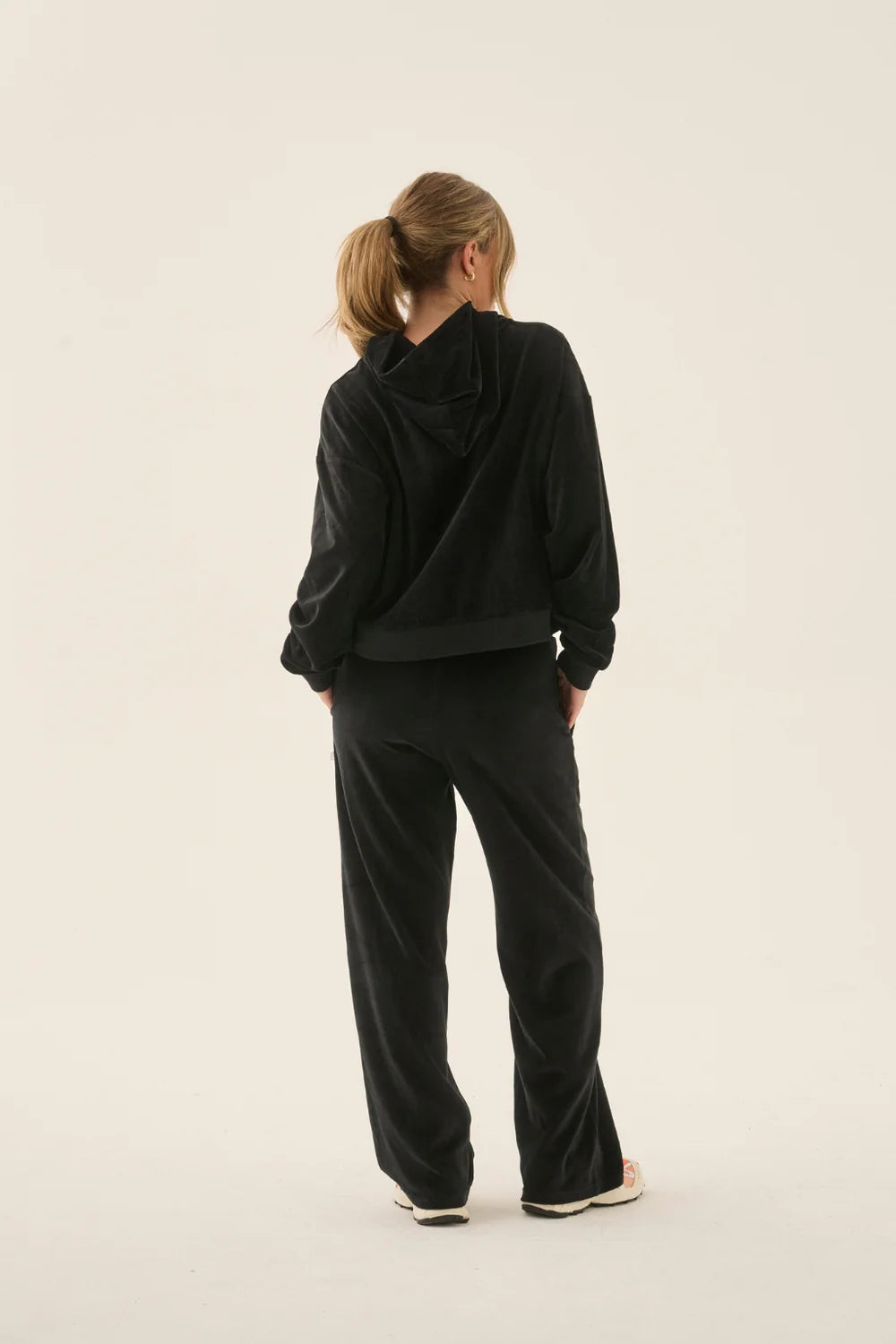 Aj velour trackpant, noir