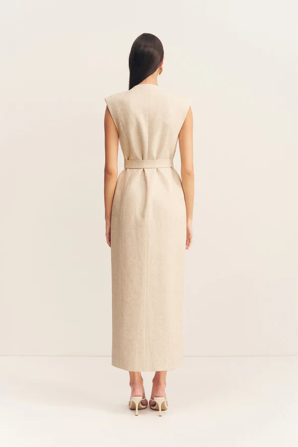 Newman Sleeveless Blazer Midi Dress