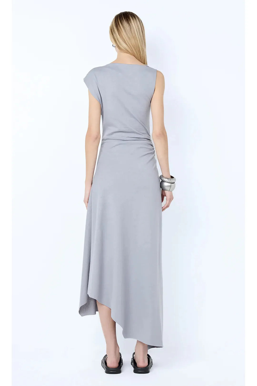 Ema asym dress, grey blue