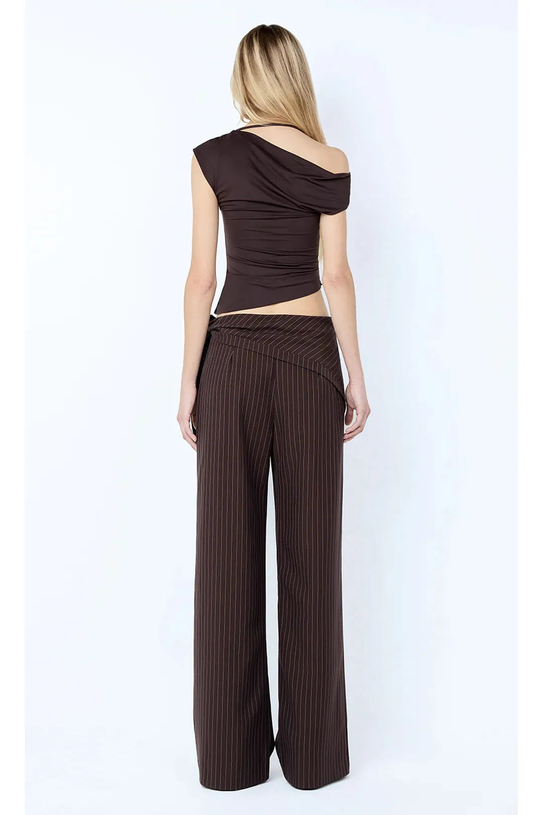 Andre overlay pant, choc stripe