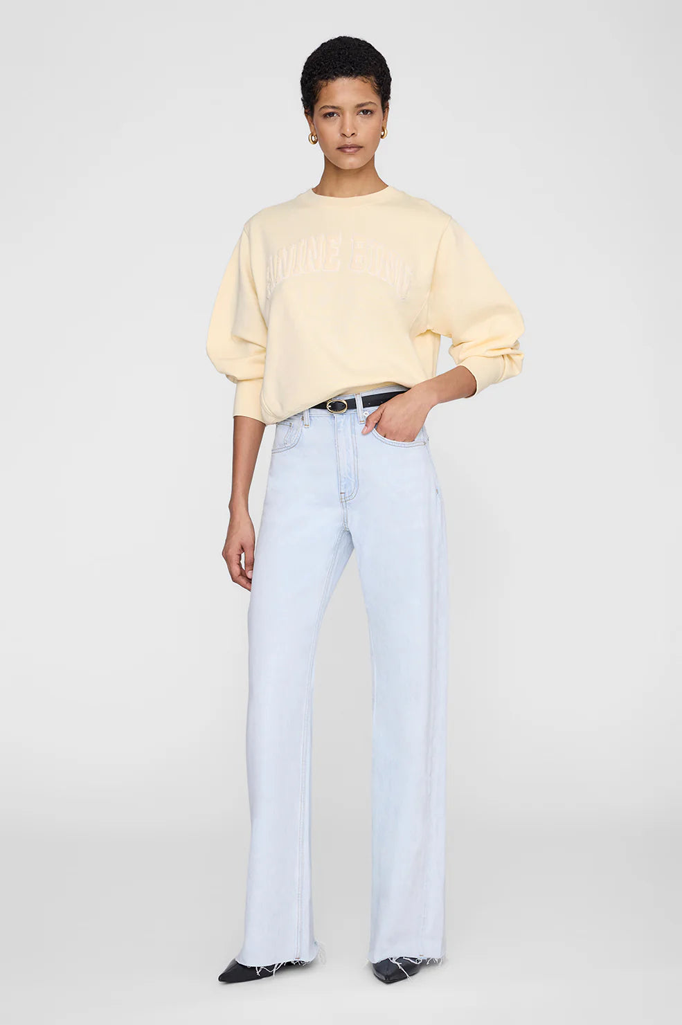 Harry shrunken sweatshirt, butter yellow