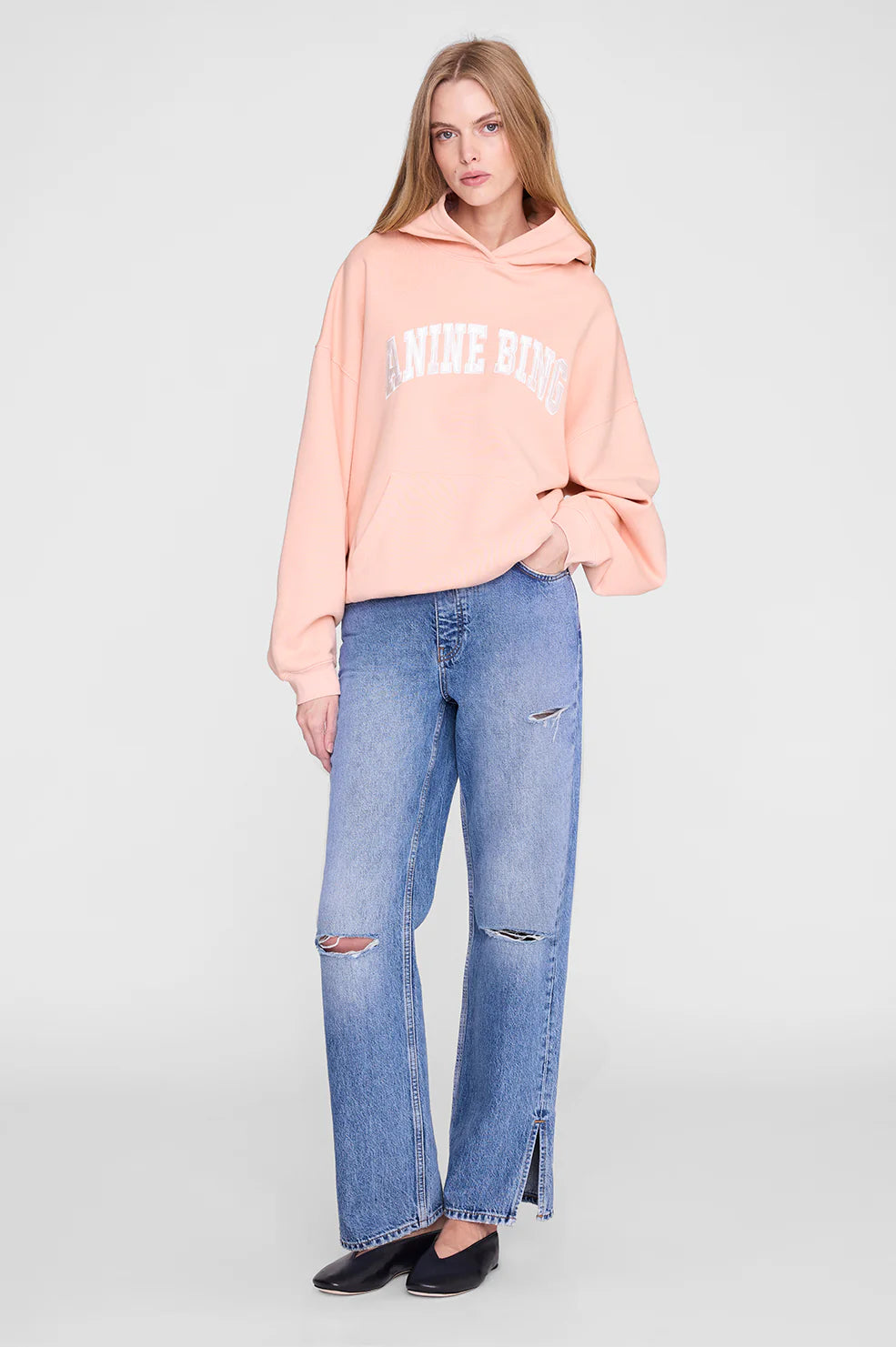 Harvey sweatshirt anine bing, coral pink
