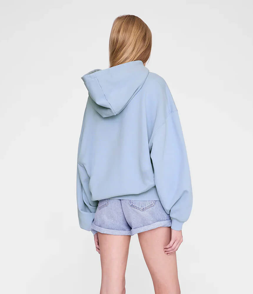 Harvey sweatshirt letterman, washed light blue