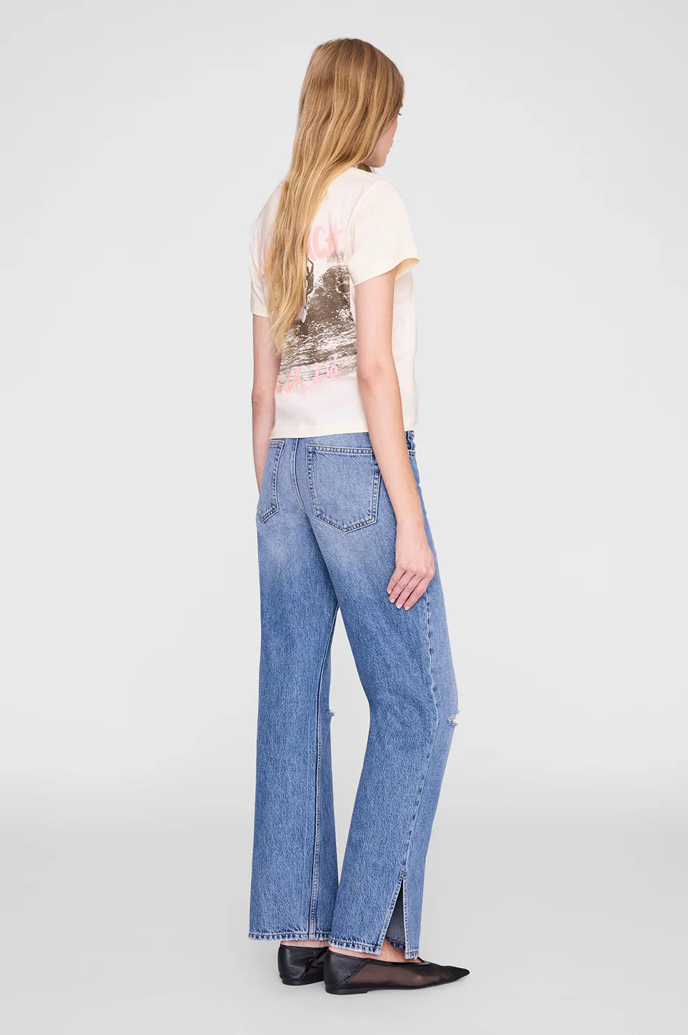 Shelley tee surfer, washed buttercream